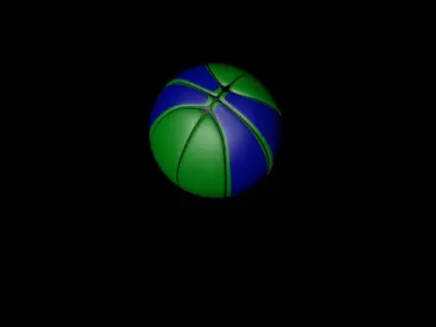Basketball Green and Blue 3D model