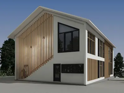 Office design Nordic House Style 3D model