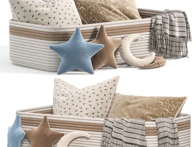 Decorative pillow set 3 3D model