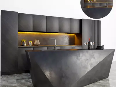 Modern kitchen 3D model