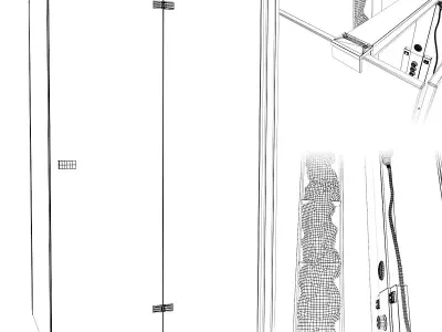 LIBRA shower cubicle 1200x800x2000 3D model