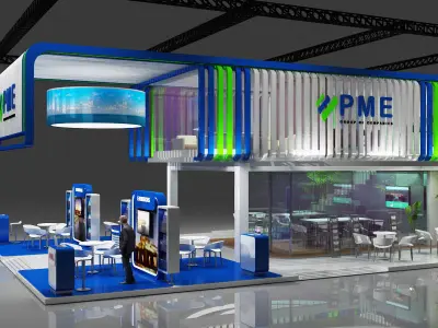 OIL COMPANY BOOTH EXHIBITION 3D model