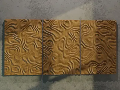 3D MODEL OF DECORATIVE WALL PANEL FOR CNC ROUTER OR 3D PRINTER 3D print model