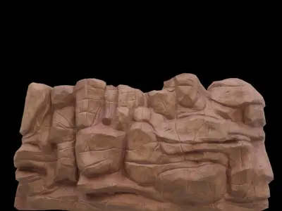 Cartoon rocks 3D model