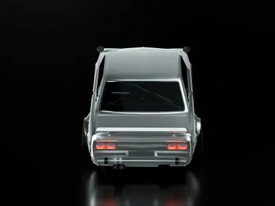 Nissan Skyline GTR 1970 - Silver 3D model Free 3D model