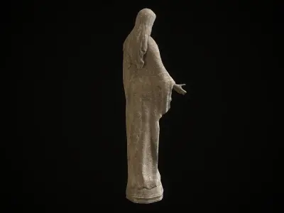 Saint Maria Statue PBR Low Poly Low-poly 3D model