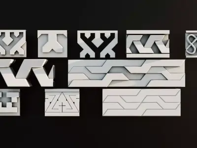 Ornament Pack Vol 20 - Medieval Gothic Romanesque 3D model