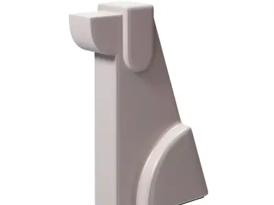 Dog Moon Grey Porcelain Figure by Caussa 3D model