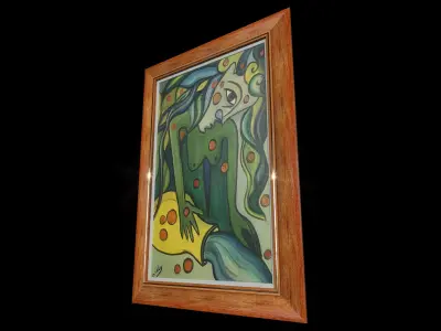 Aquarius Oil Painting 3D model