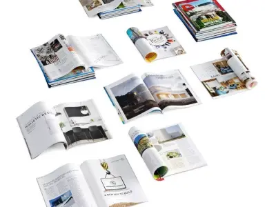 Magazines stack 3D model