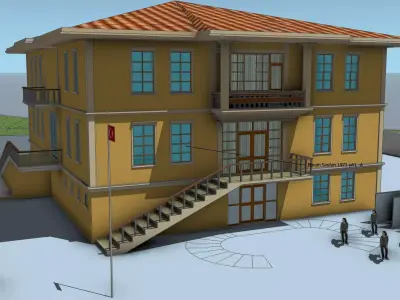 Old Turkish School 3D model
