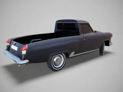 Old car Low-poly 3D model