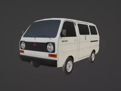 Mitsubishi Minicab Low-poly 3D model