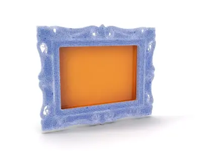 Ornate Golden Frame model pack Low-poly 3D model