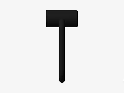 Toilet Roll Holder - Single - Luxury - Sleek Low-poly 3D model