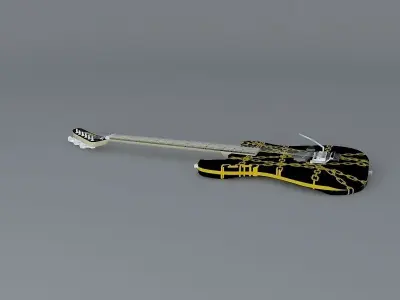 Kramer EVH Chain link model guitar Free 3D model