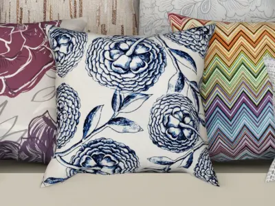 Collection of pillows - 2 3D model