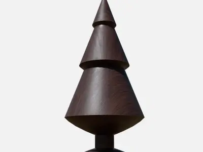 Wood tree decor 1 Low-poly 3D model