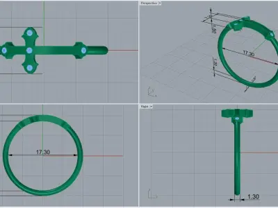  ring code 354 3D print model