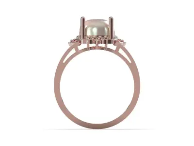 Elegant Rose Gold printable Ring model jr00343 3D print model