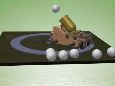 Mortar Golf Ball Size Free 3D model