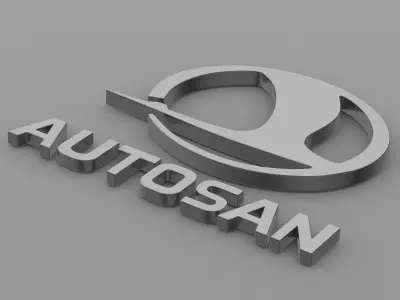 autosan logo 3D model