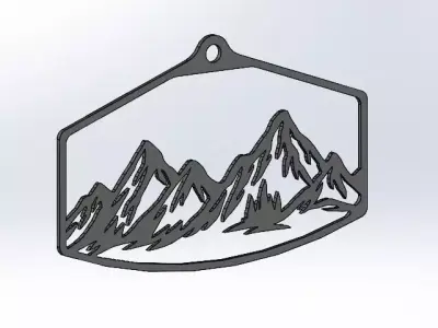 Art Painting Mountain 3D Printable 3D print model