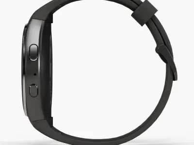 Samsung Gear S2 smartwatch Low-poly 3D model