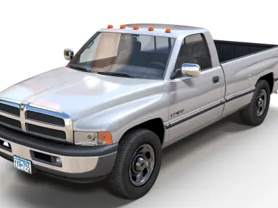 Dodge Ram 1995 1500 Low-poly 3D model