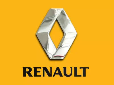 Renault car logo emblem 3D model