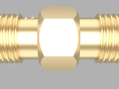 Threaded connector 3D model