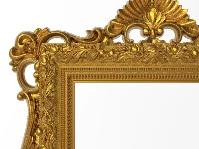 carved frame 3D model 13