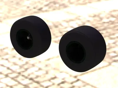 Standard Karting Front and Rear Wheel 3D model