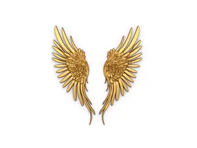 Wings Printable carved decor 03  3D print model