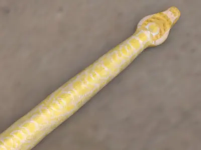 Python worm Low-poly 3D model