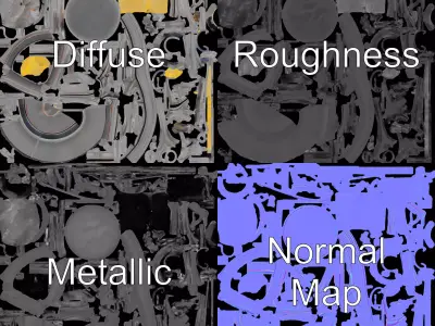 Wrought Iron Lantern model pack Low-poly 3D model