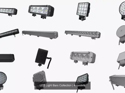LED Light Bars Collection 3D Model Pack
