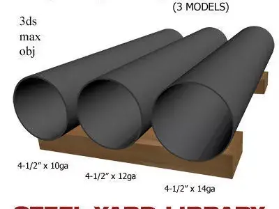 4-1 2in Thin Wall Pipe 3D model