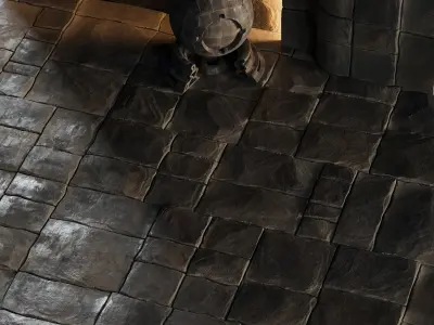 H104 Stone Field - PBR - 4K - Seamless Low-poly 3D model