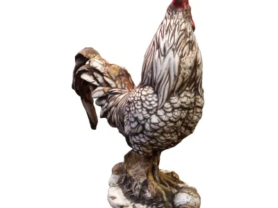 rooster sculpture 2 3D model