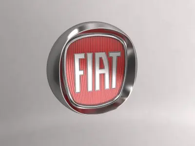 Fiat car logo keychain 3d model  3D model