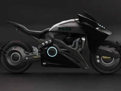 Sci Fi futuristic motorcycle 3D model