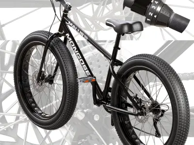 Mongoose Malus Mens and Women Fat Tire Mountain Bike 3D model