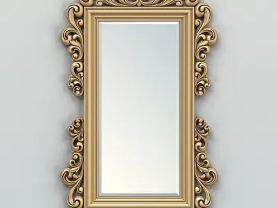 Rectangle mirror frame 011 3D model