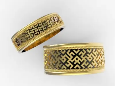 wedding rings 3D print model buy