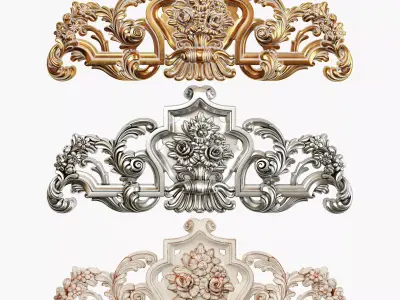 Classic carved 121 3D model