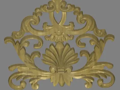 Ornate gold design 3D model