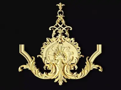 Central decor ornament for furniture 3D model 961