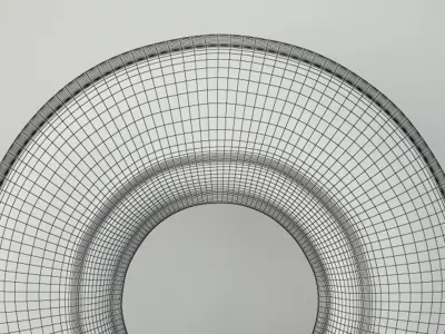 French Brass Repousse Stovepipe Surround 3D model