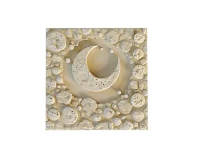 mural decor set wall panel 15 3D model